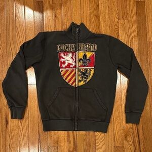 Lucky Brand Black Jacket with Colorful Crest